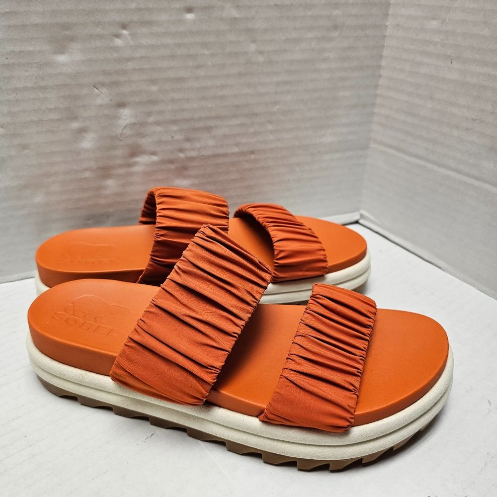Sorel Roaming Two Strap Stretchy Womens Slide Sandals 8 USA 39 EUR